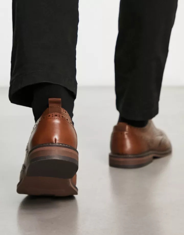 Zapatos Oxford marrones de cuero Raffe de Schuh Marrón 0BNqaafa