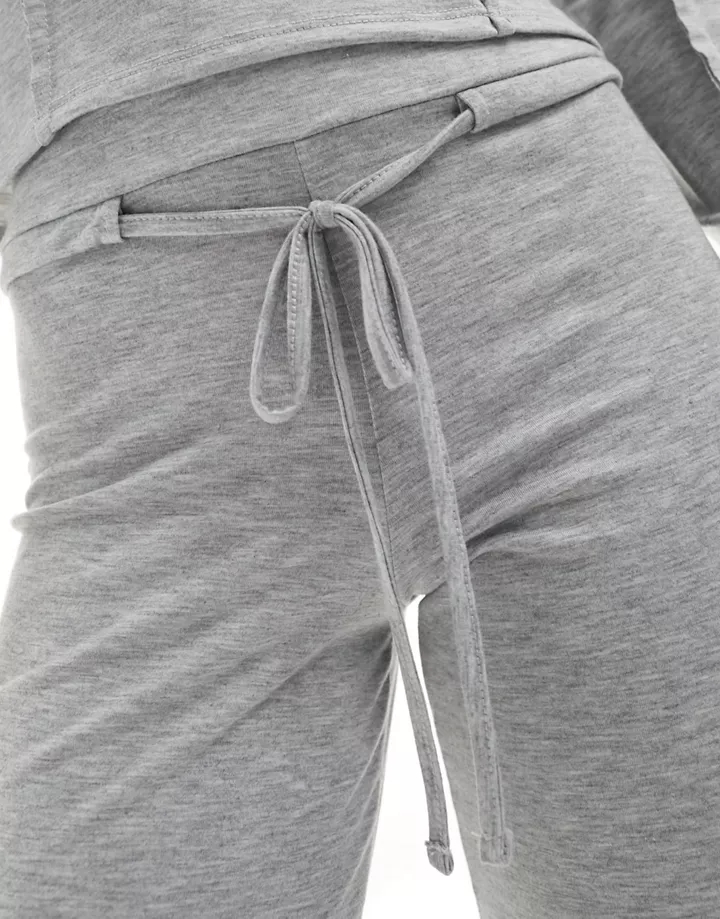 Pantalones de yoga gris jaspeado de talle bajo de COLLUSION Gris 0D3tn8V1