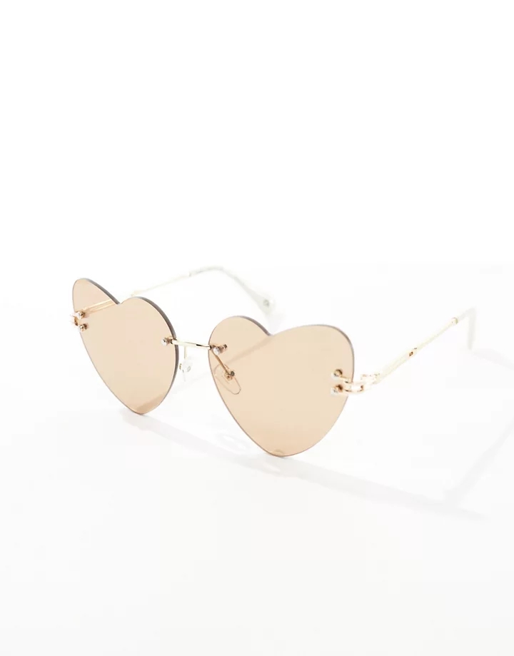 Gafas de sol tostadas con lentes en forma de corazón Cosmic Love de AIRE Marrón 0FD22KA8