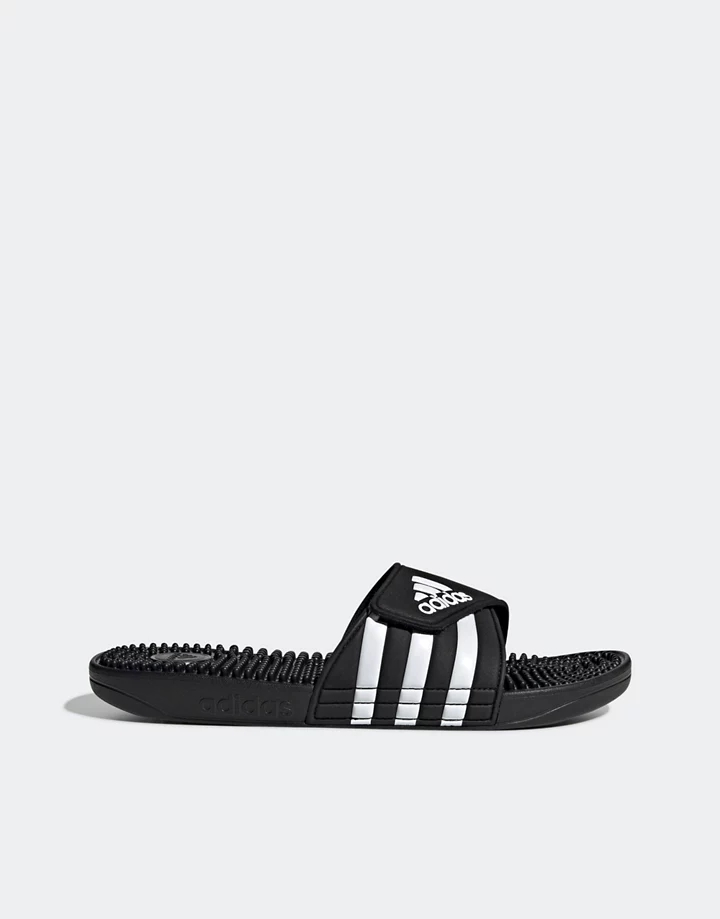 Sandalias negras y blancas adissage de adidas Sportswear Negro 0XII5bxt