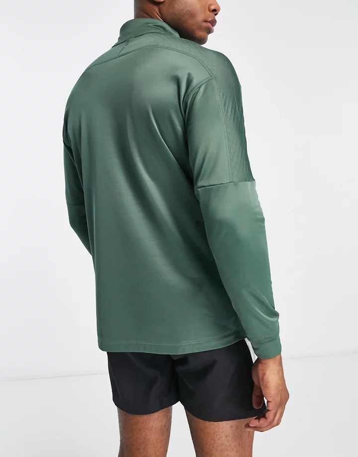 Camiseta verde de manga larga con cuello subido Strength Warm de adidas Training Verde medio 0YoRcRoI
