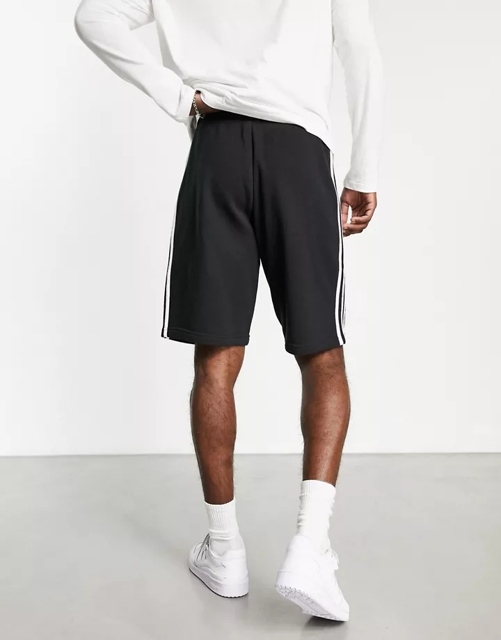 Pantalones cortos negros con tres rayas de adidas Originals Essentials Negro 0ZQityuC