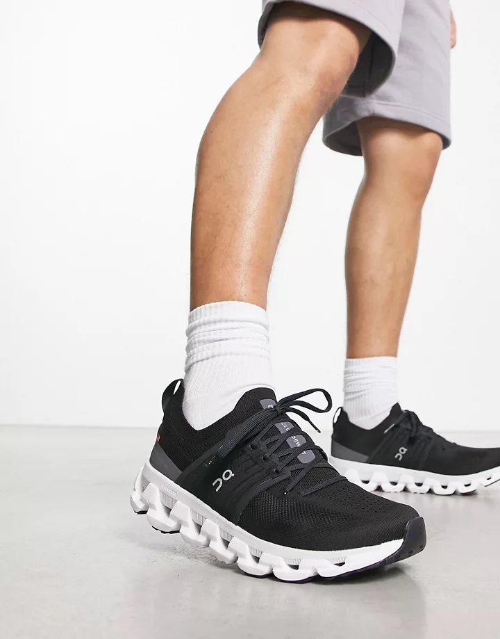 Zapatillas de deporte negras y blancas para correr Cloudswift 3 de ON Negro 0dvXXK28
