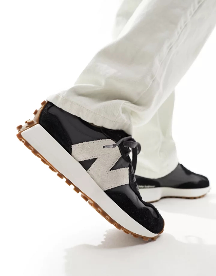 Zapatillas deportivas negras y grises 327 exclusivas en de New Balance Negro/gris 0gUeiSPJ