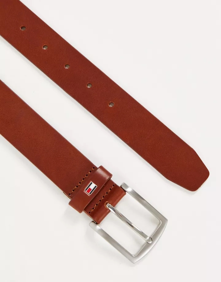 Cinturón tostado oscuro de 3,5 cm de cuero New Denton de Tommy Hilfiger Tostado oscuro 0nhVSMXx