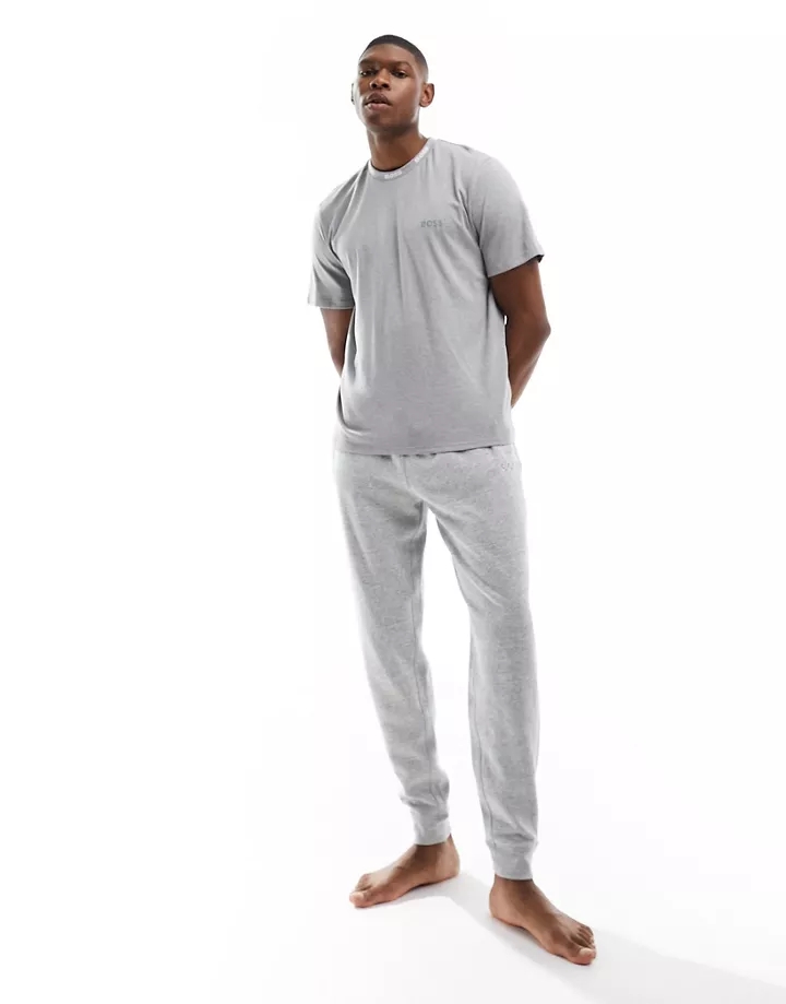 Camiseta gris holgada de BOSS Bodywear Gris 0o81CFLU