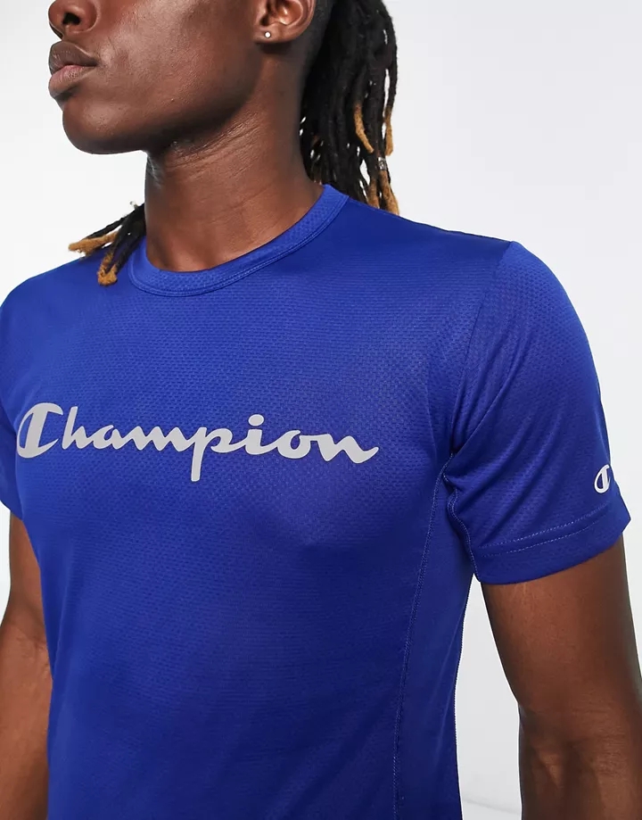 Camiseta azul con logo grande de Champion Training Azul 1ZYkbfYb