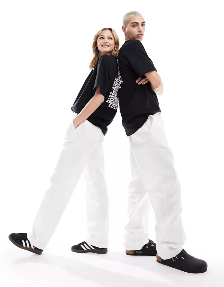Pantalones blancos de corte recto 874 de Dickies Blanco