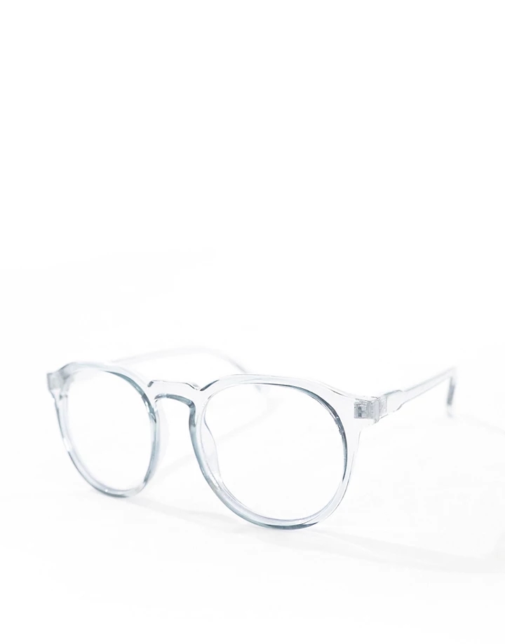 Gafas transparentes con montura fina redondeada y filtro de luz azul de DESIGN Azul claro 2HlrLzE6