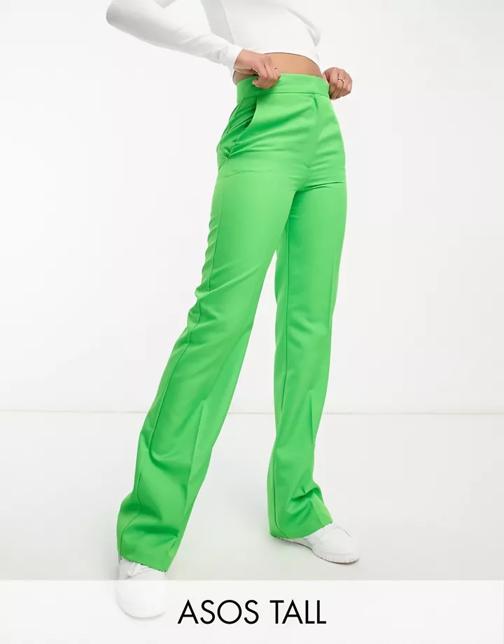 Pantalones verde luminoso de corte recto Ultimate de DE