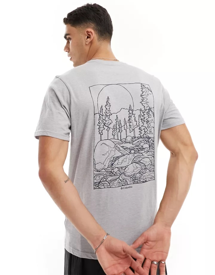 Camiseta gris con estampado en la espalda Rapid Ridge d