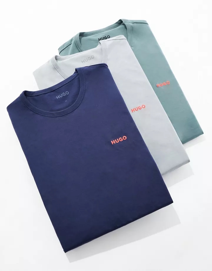 Pack de 3 camisetas de varios colores de HUGO Bodywear 