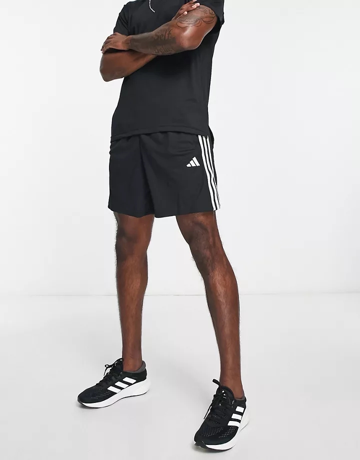 Pantalones cortos negros con 3 rayas Train Essentials de adidas Training Negro 3RWNT7af