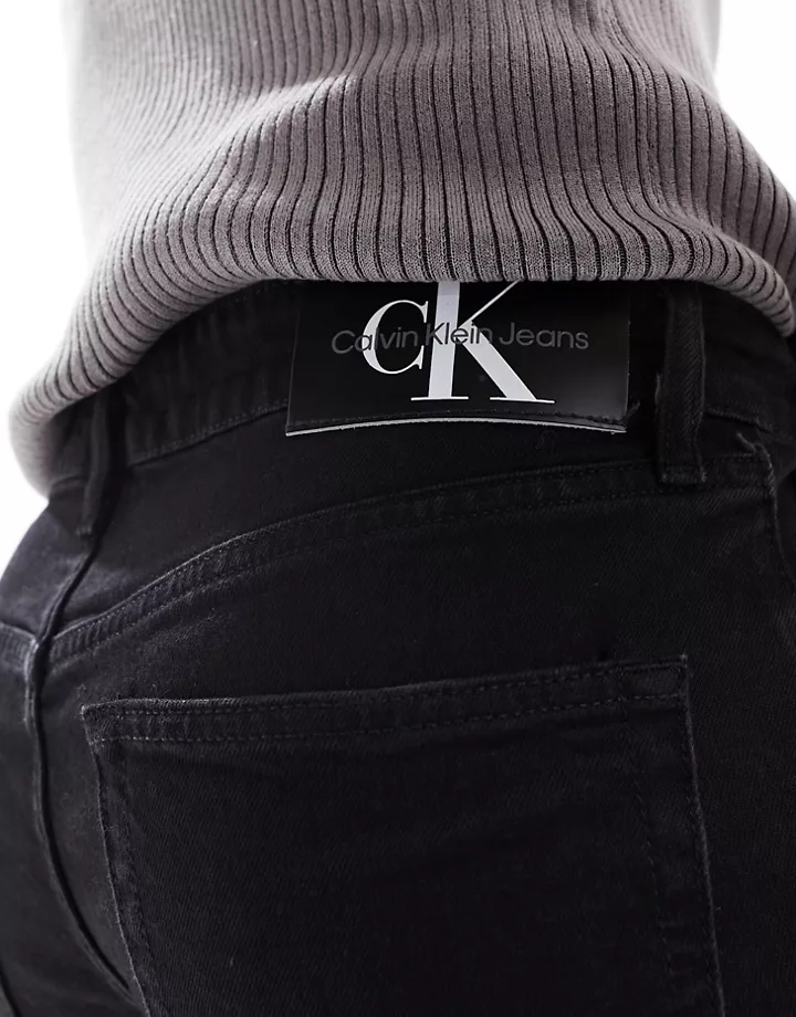 Vaqueros negros de corte slim de Calvin Klein Jeans Negro 3RpGDfRW