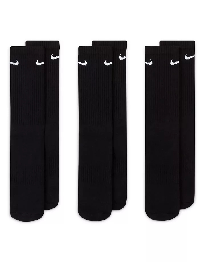 Pack de 3 pares de calcetines negros Everyday Cushioned de Nike Training Negro 3fqM0wkR