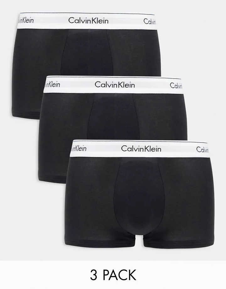Pack de 3 calzoncillos negros Modern Cotton de Calvin K