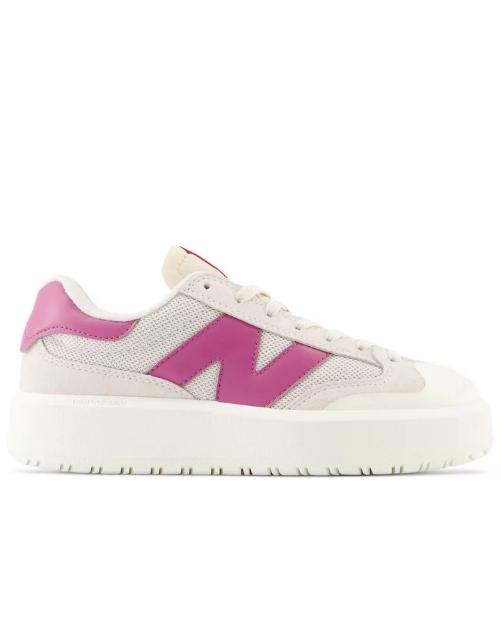 Zapatillas de deporte blancas y rosas CT302 de New Bala