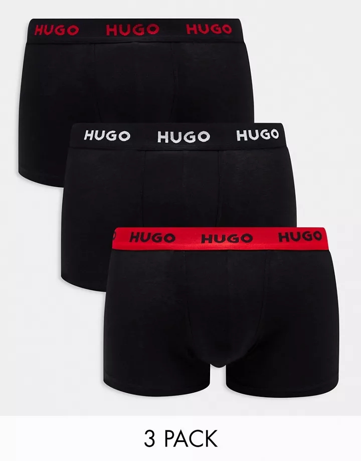 Pack de 3 calzoncillos negros Bodywear de HUGO Negro 4O4y21Ja