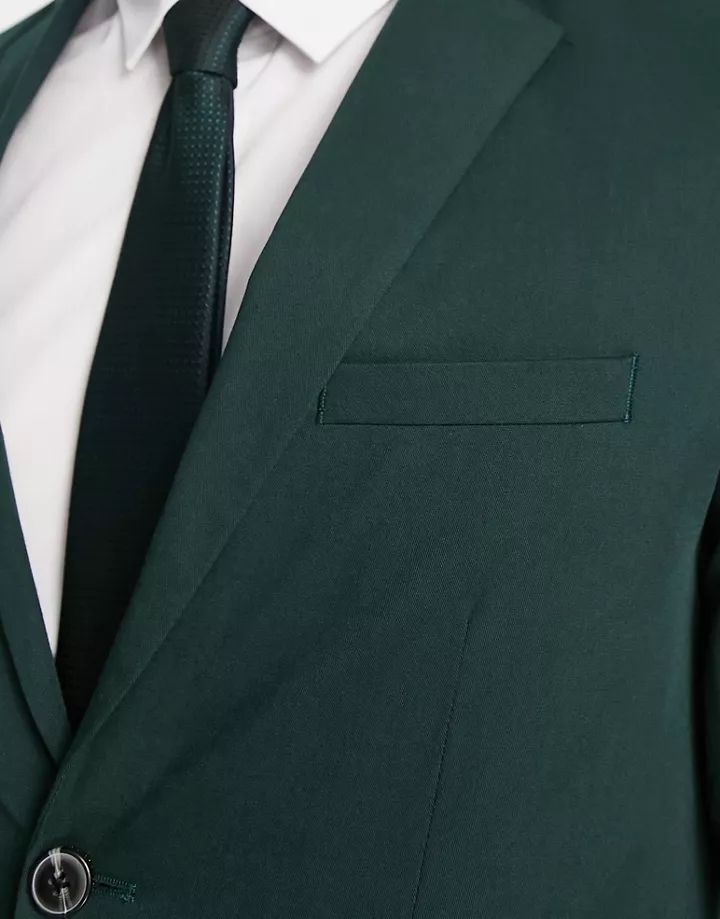 Chaqueta de traje verde oscuro de corte superslim de Jack & Jones Premium Abeto oscuro 5Dy9AG7Y