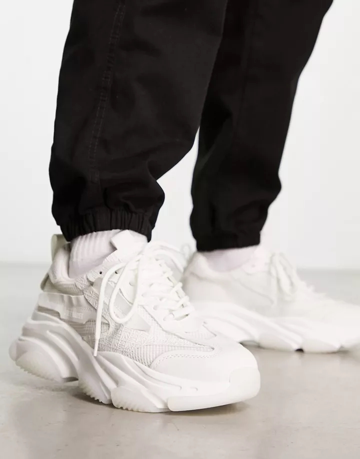 Zapatillas de deporte blancas con suela gruesa Possess 