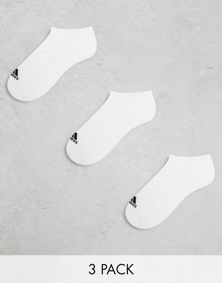 Pack de 3 pares de calcetines blancos para zapatillas de deporte de adidas Training Blanco 5M5Ysbqi
