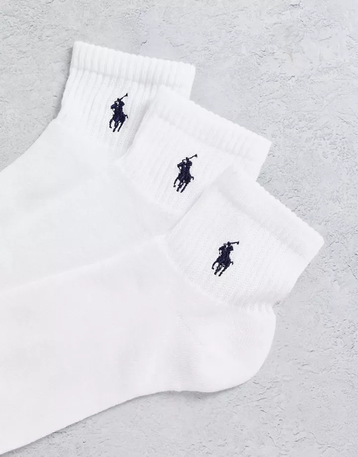 Pack de 3 pares de calcetines deportivos blancos de Polo Ralph Lauren Blanco 5PU0EJ4F