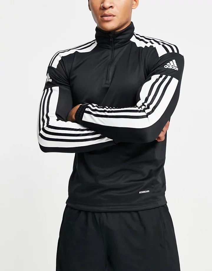 Sudadera negra con media cremallera Squadra 21 de adidas Football Negro 5khkU5oy