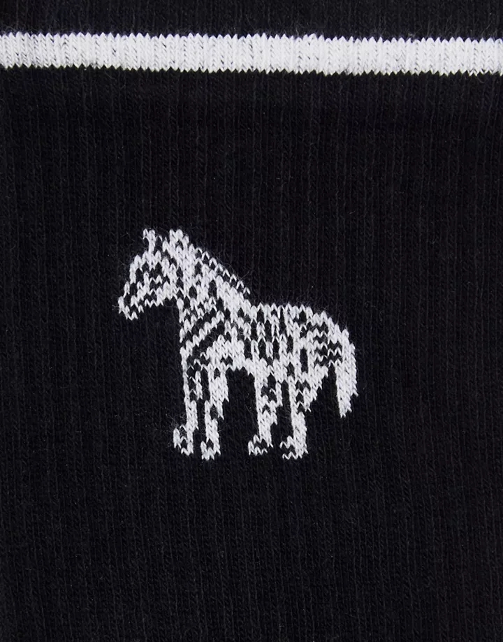 Calcetines deportivos negros con logo de cebra de Paul Smith Negro 6DlzmYEm