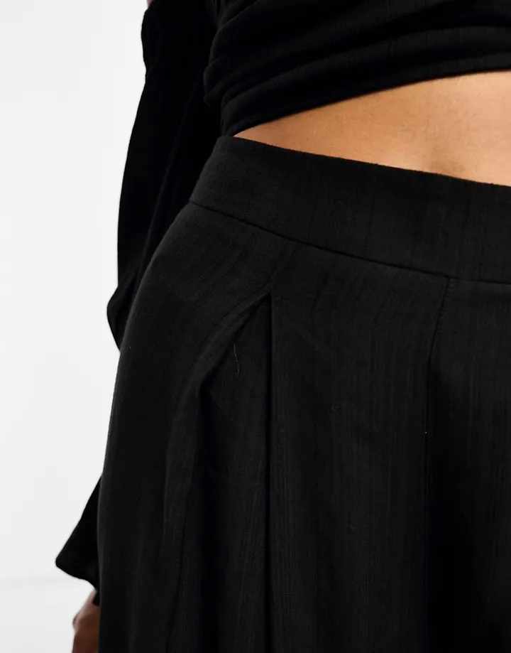 Pantalones negros plisados de pernera ancha de DESIGN (parte de un conjunto) Negro 6gSyuSe8