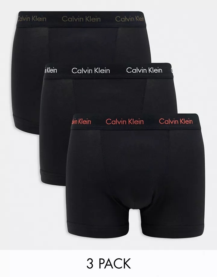 Pack de 3 calzoncillos negros de algodón elástico de Ca