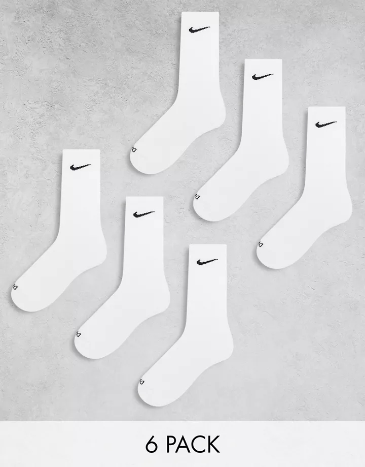 Pack de 6 pares de calcetines blancos Everyday Plus Cushioned de Nike Training Blanco 76EbrZta