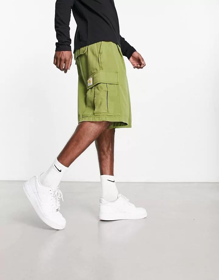 Pantalones cortos verdes cargo holgados con diseño tintado Cole de Carhartt WIP Verde 7ABLmP21