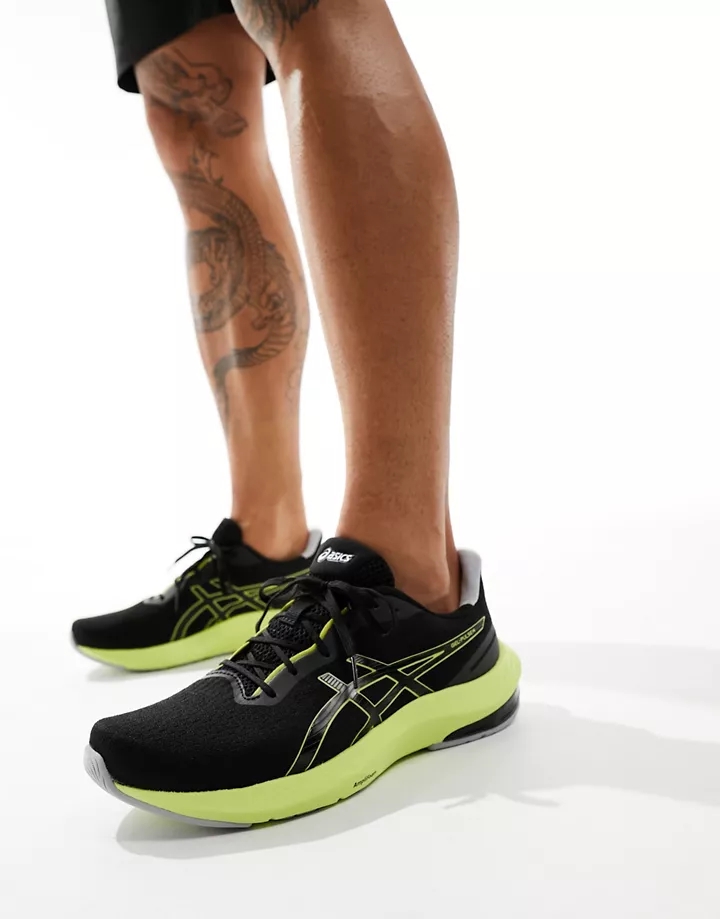 Zapatillas de deporte negras y verde lima neutras Gel-Pulse 14 de Asics Running Negro 7AUzbF83