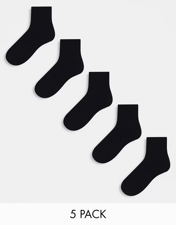 Pack de 5 pares de calcetines en negro de DESIGN Negro 