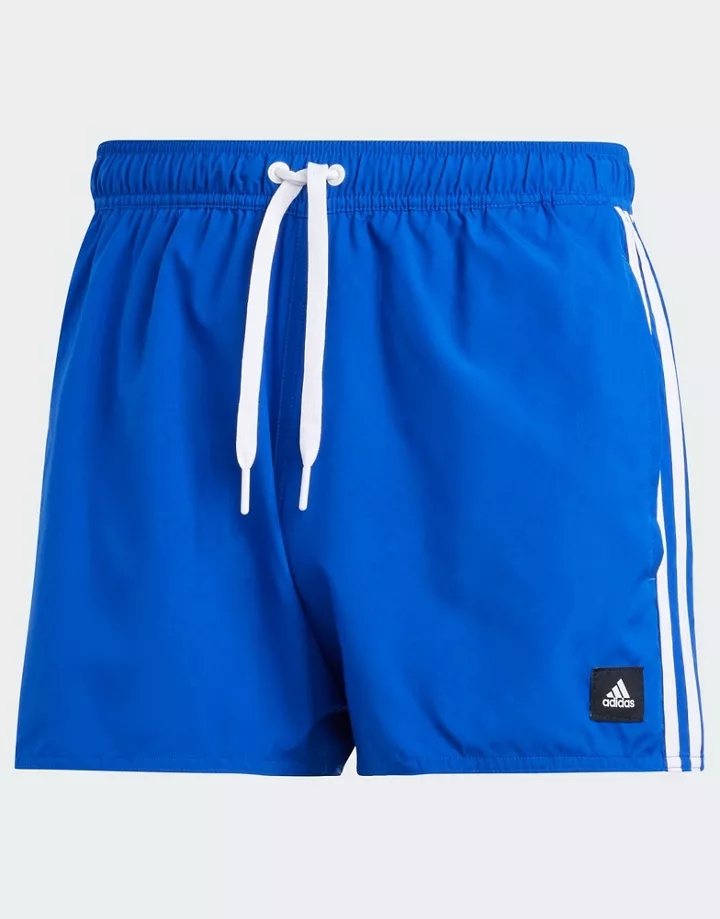 Shorts de baño azules con diseño de 3 rayas CLX de adidas Azul real/blanco 7QReKk6B