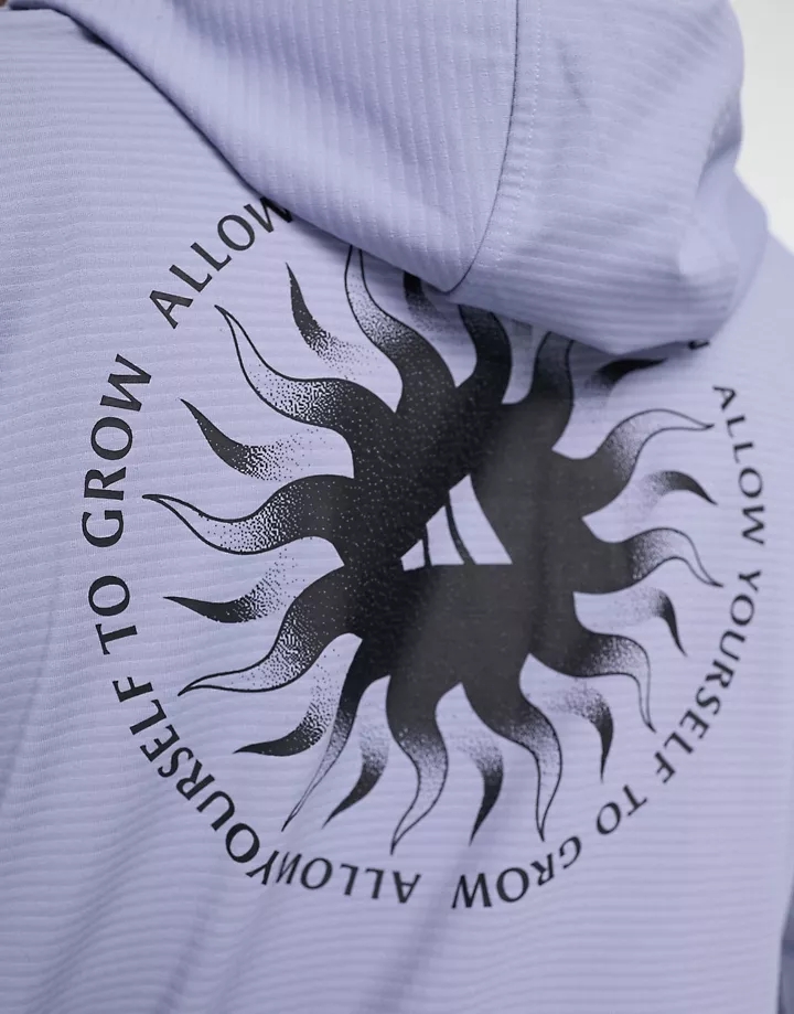 Sudadera gris con capucha y estampado en la espalda de adidas Yoga Studio Gris 81QRXqAw