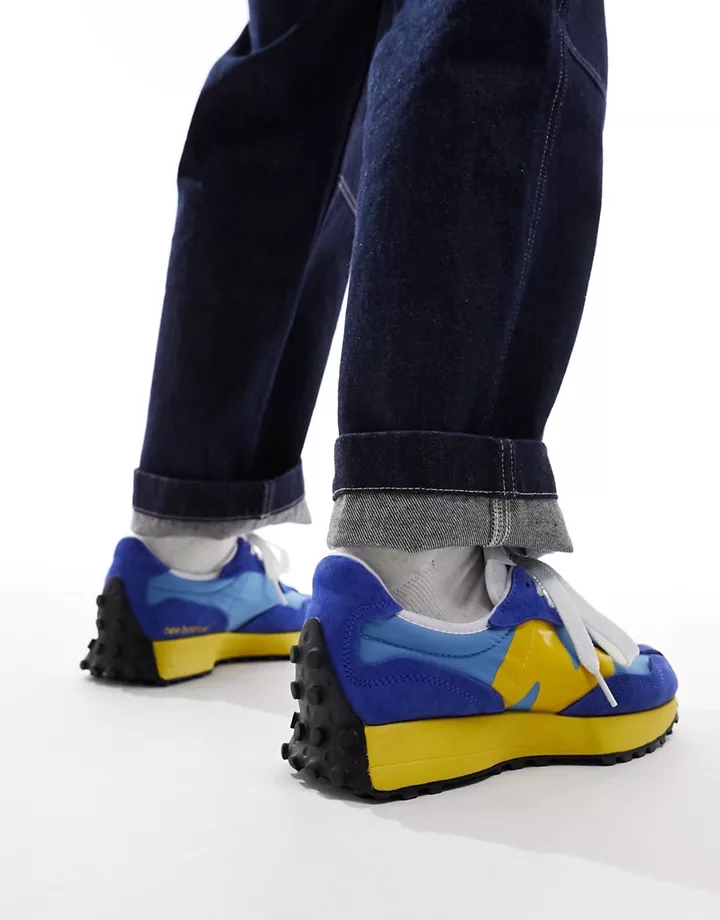 Zapatillas de deporte azul multicolor y amarillas 327 de New Balance Azul multicolor/amarillo 87cNEHHw