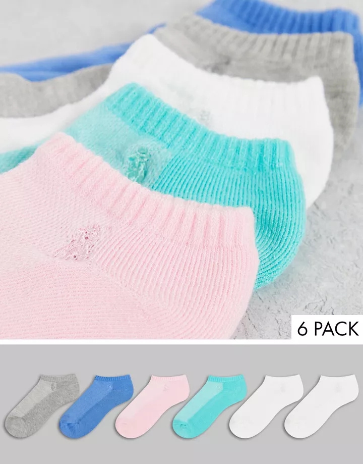 Pack de 6 pares de calcetines bajos multicolores de Pol