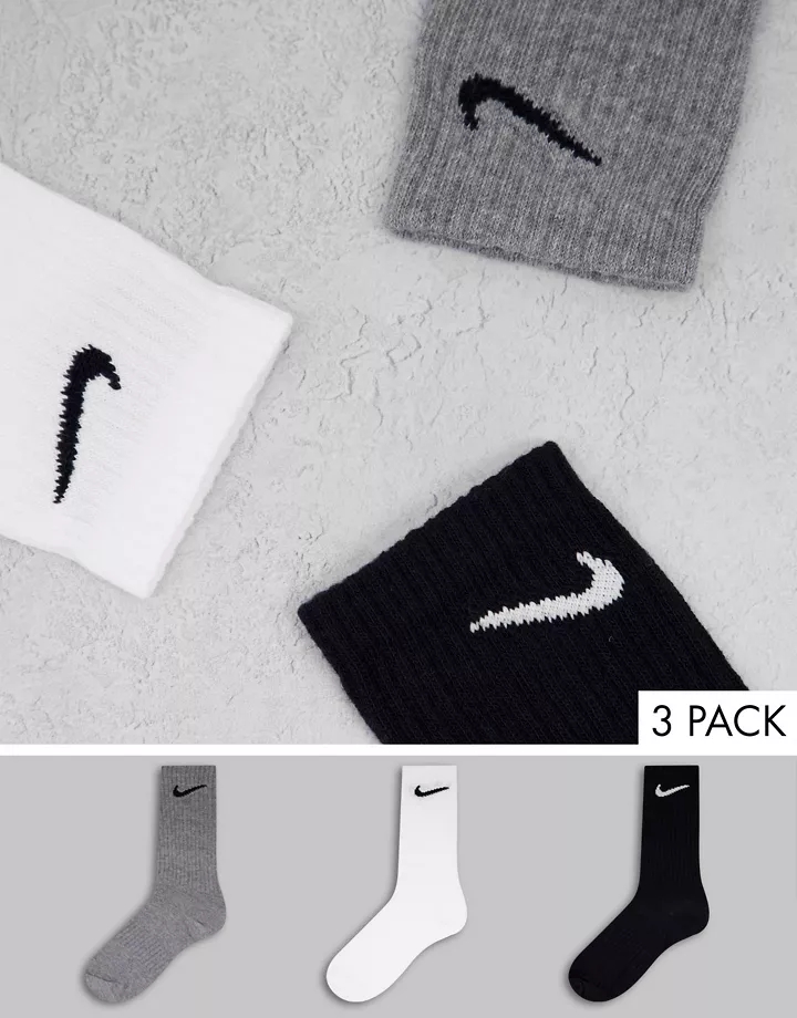 Pack de 3 pares de calcetines multicolor unisex de Nike