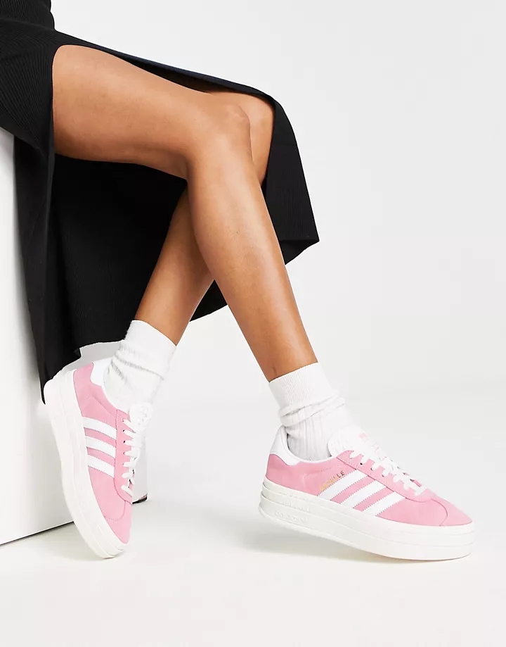Zapatillas de deporte rosas con plataforma Gazelle Bold