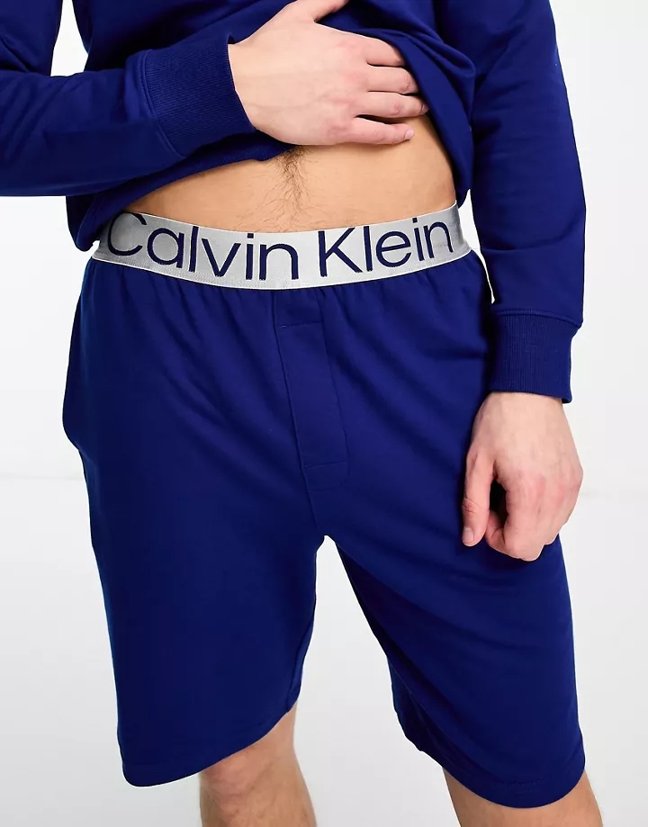 Pantalones cortos de pijama azules de Calvin Klein Azul 8iWFnZ1j