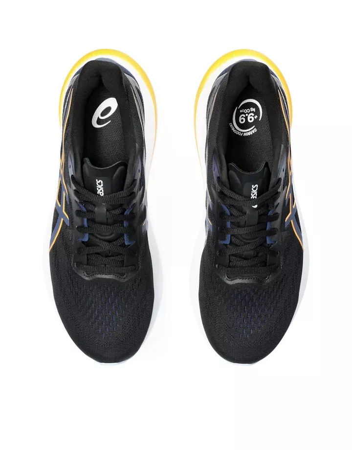 Zapatillas de deporte negras, azul marino y naranjas para correr GT-2000 12 Stability de ASICS Negro 8zceIe4e
