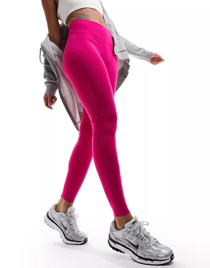 Leggings rosa arándano de talle medio One Dri-FIT de Nike Training Rosa 8zpN2e2i