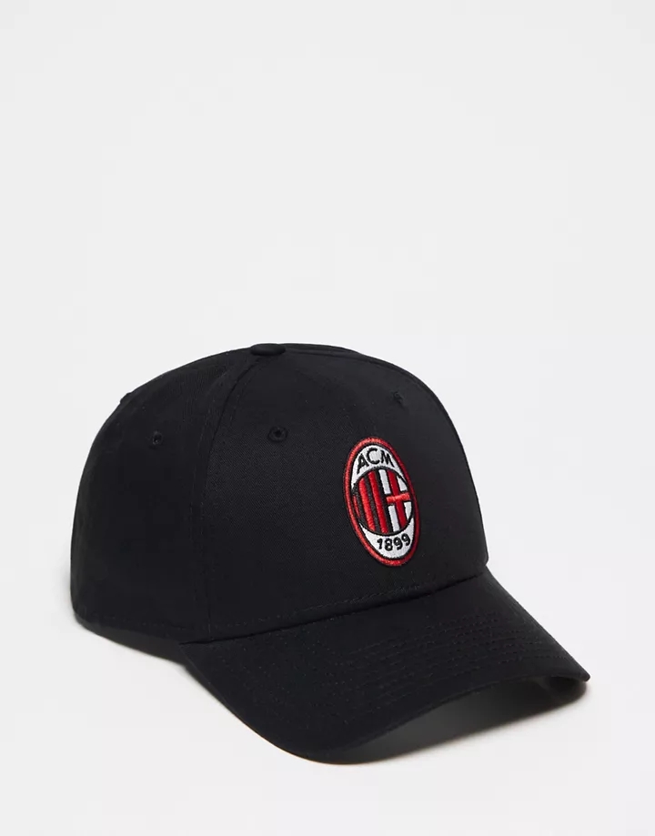 Gorra negra con logo del AC Milan 9Forty de New Era Negro 9DGzK5o5