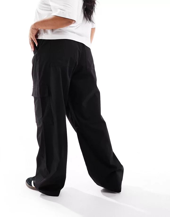 Pantalones cargo negros de corte recto ancho Donna de Dr Denim Plus Negro 9IFcWEqB