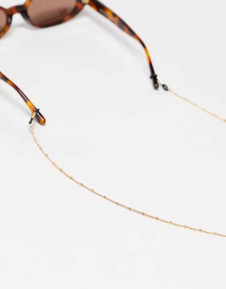 Cadena para gafas de sol dorada con diseño de eslabones alternos de DESIGN Dorado 9L9KnOnX