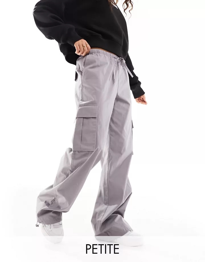Pantalones cargo grises con detalle de bolsillos de Pieces Petite Gris 9LqWGKcA