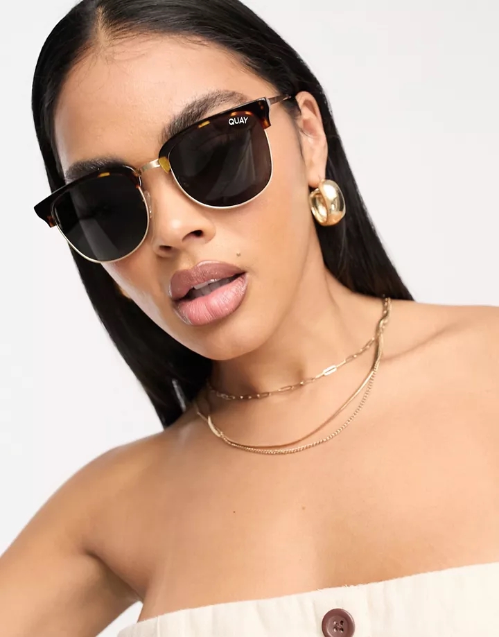 Gafas de sol retro estilo carey con lentes polarizadas 