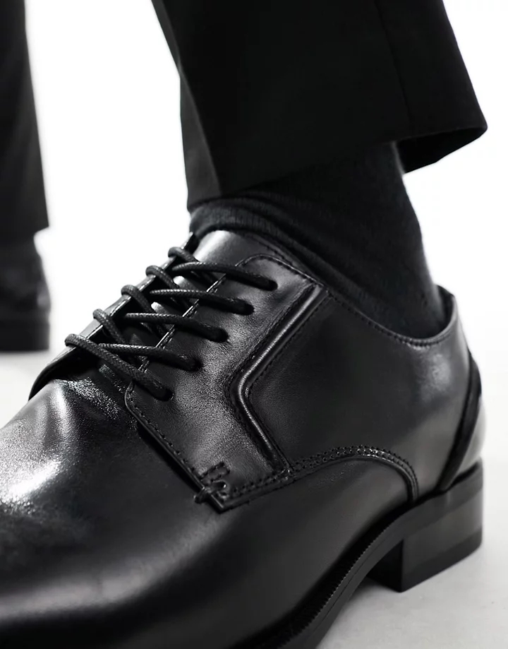 Zapatos Derby negros de cuero Reilly de schuh Negro 9aekZhQ6