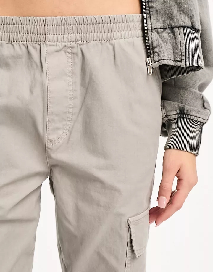 Pantalones cargo color piedra con acabado lavado y bajos ajustados de DESIGN Tall Piedra 9jR12sAN